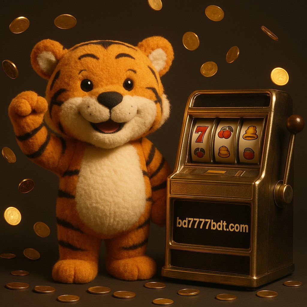 আর্কেড জয়ের আনন্দে উচ্ছ্বাসিত একটি বাঘশাবক